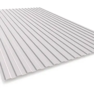 Colored corrugated plate for residential roofs